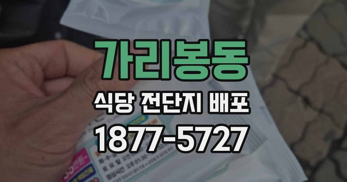 가리봉동 식당 전단지 배포