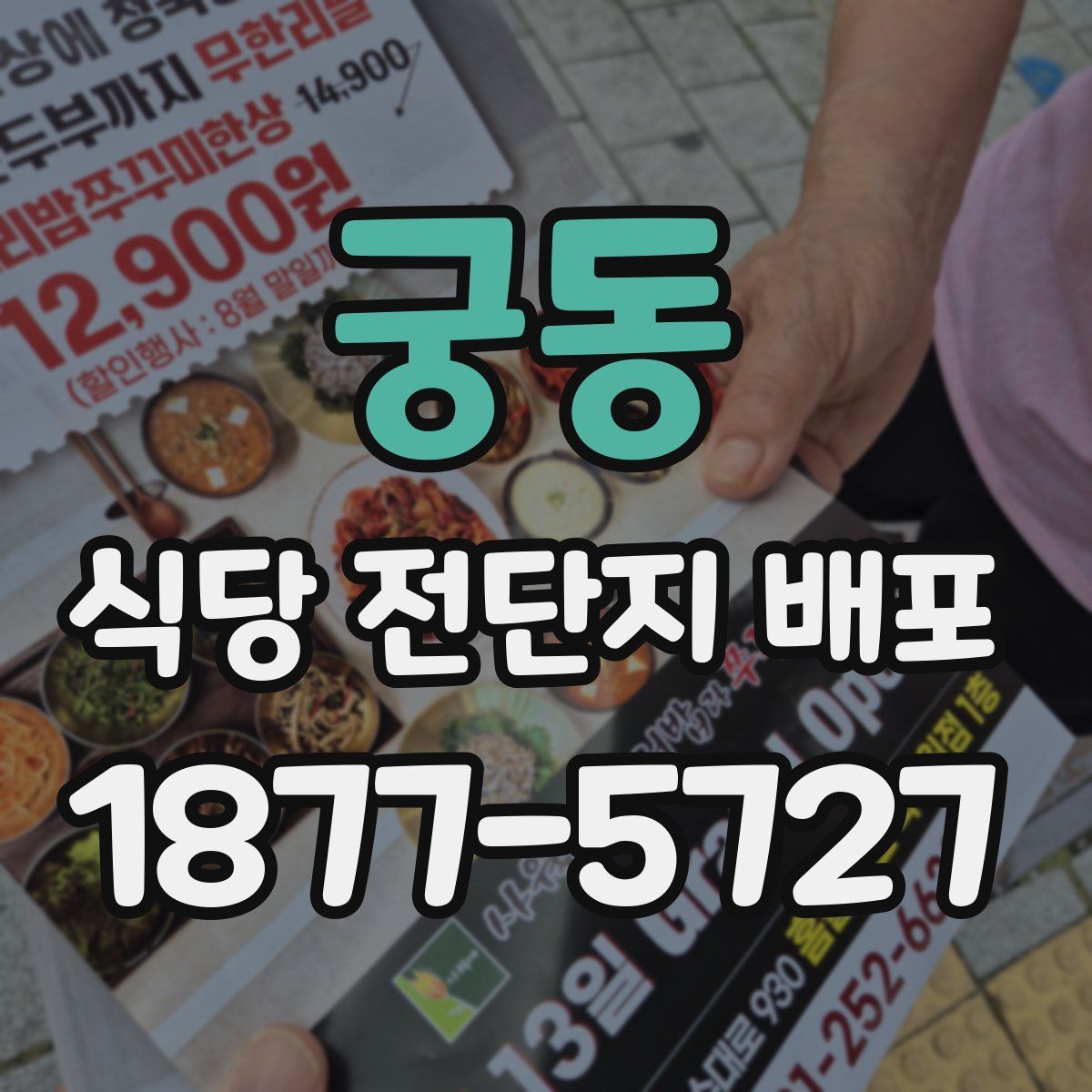궁동 식당 전단지 배포