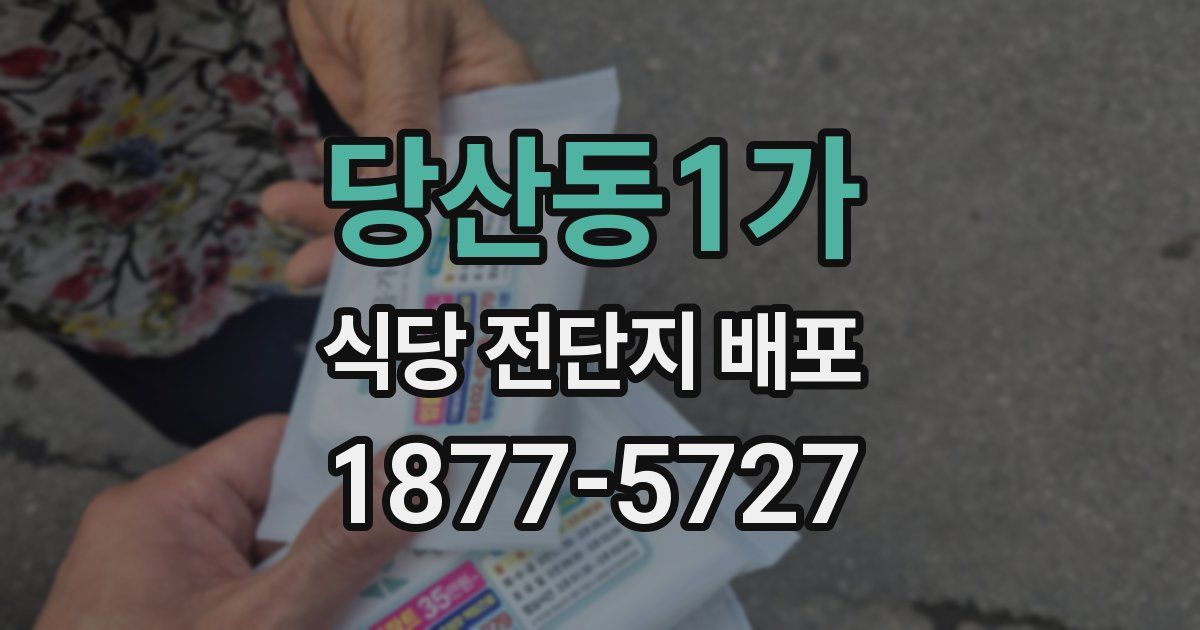 당산동1가 식당 전단지 배포
