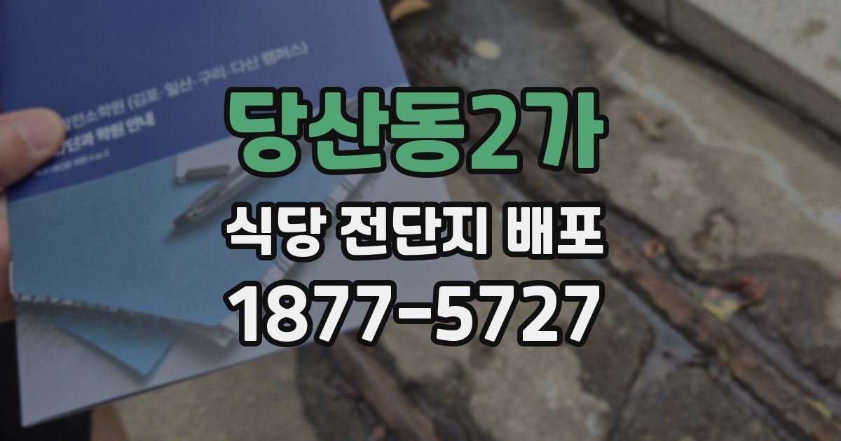 당산동2가 식당 전단지 배포