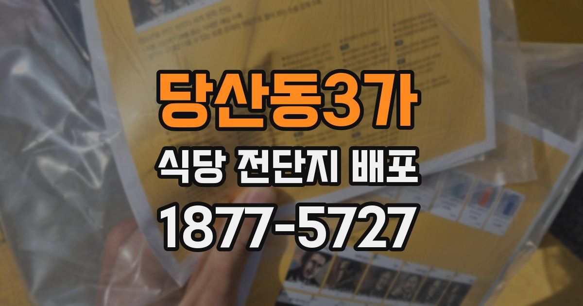당산동3가 식당 전단지 배포