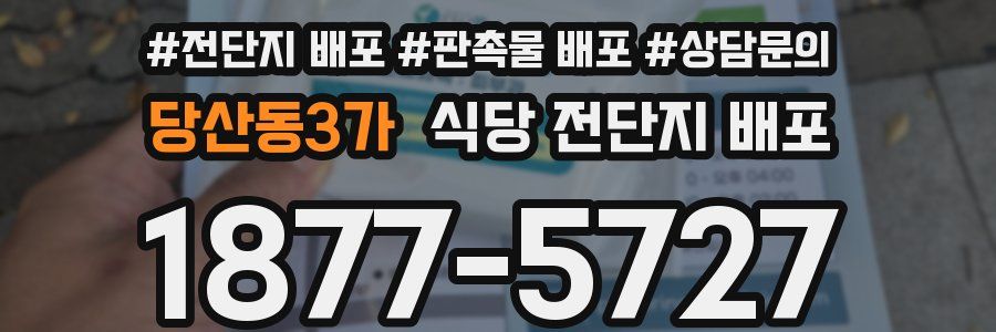 당산동3가 식당 전단지 배포