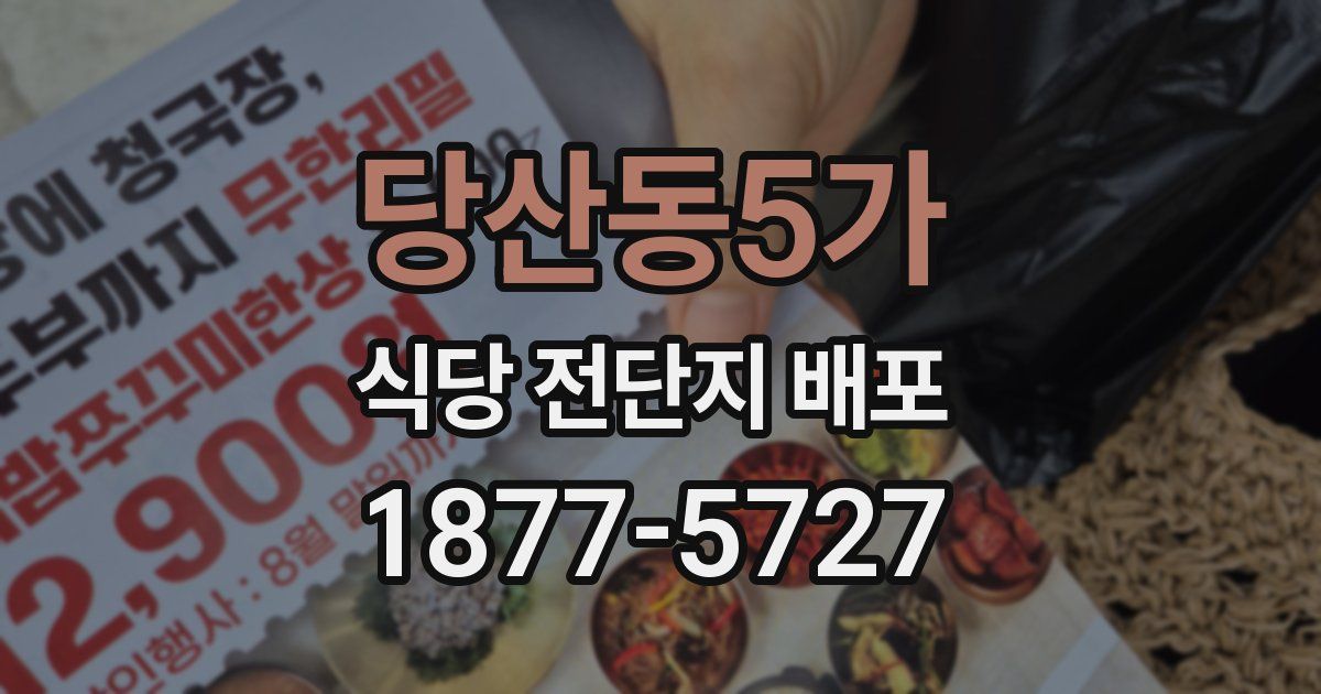 당산동5가 식당 전단지 배포