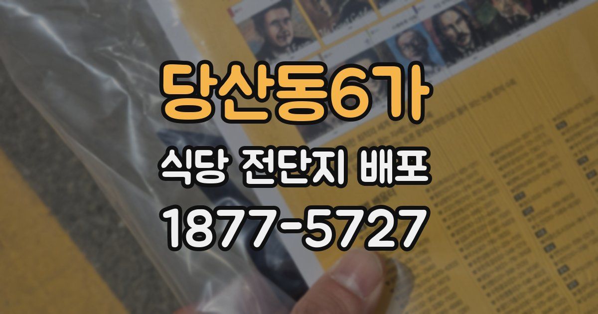 당산동6가 식당 전단지 배포
