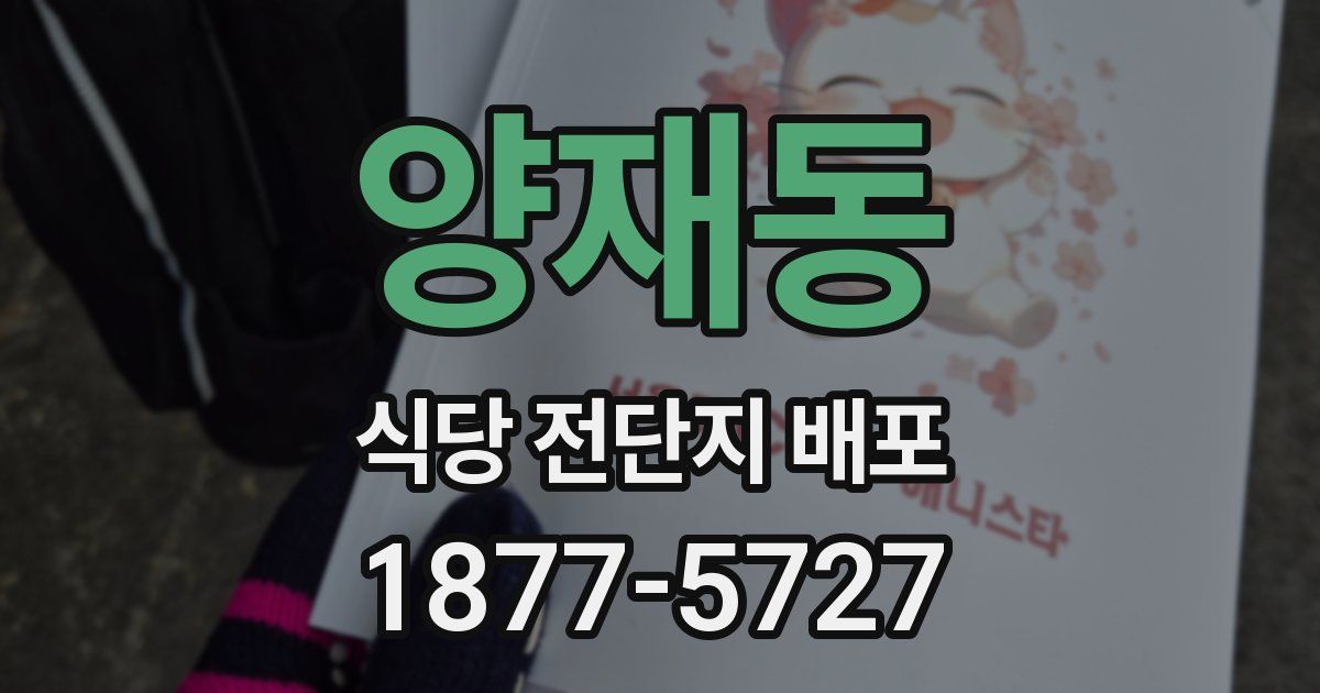 양재동 식당 전단지 배포