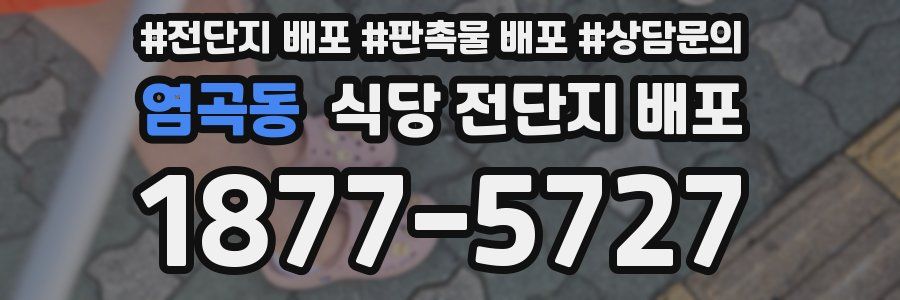 염곡동 식당 전단지 배포