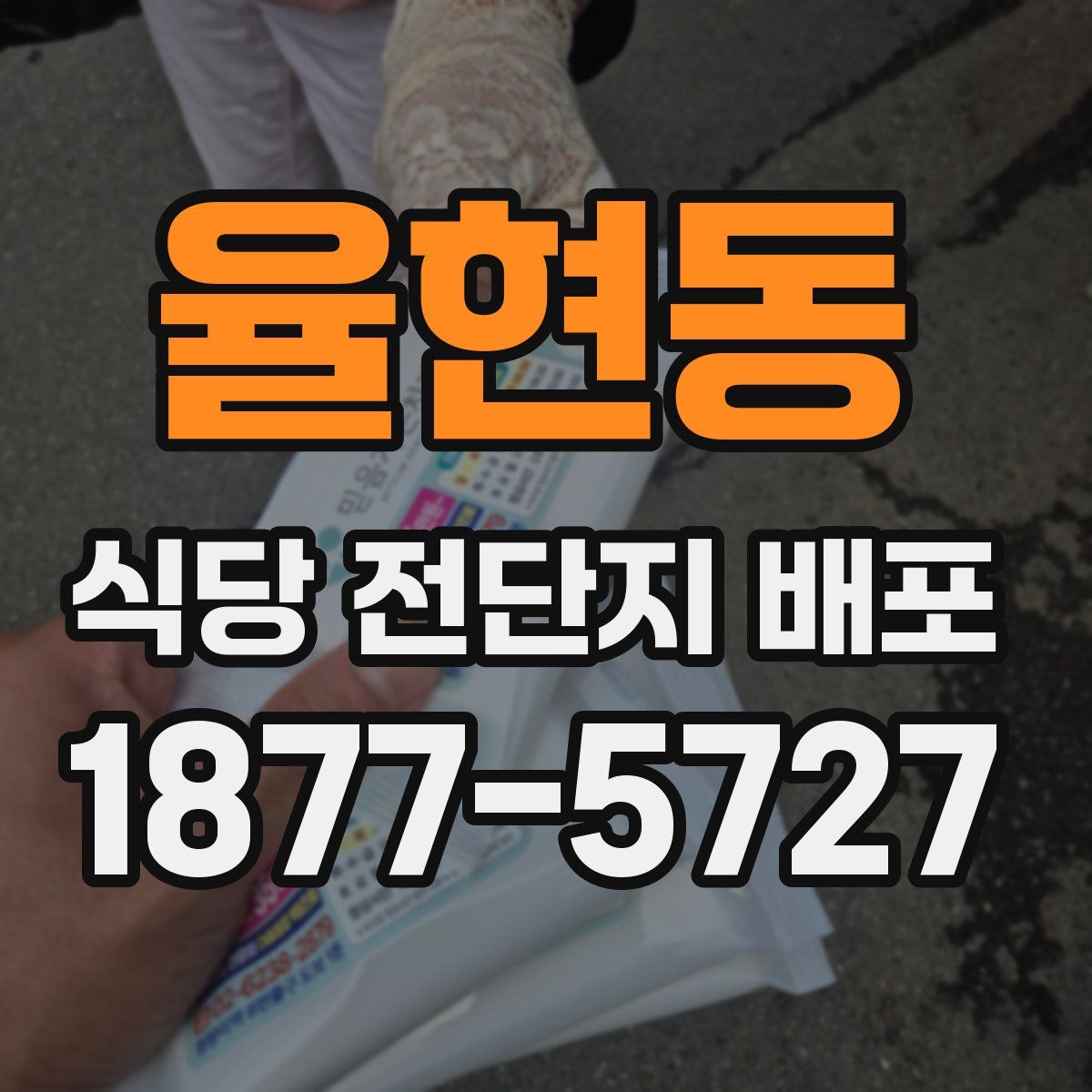 율현동 식당 전단지 배포