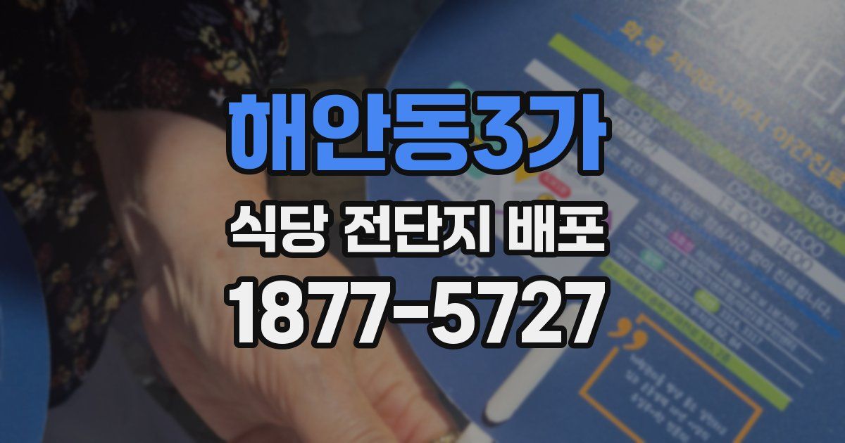 해안동3가 식당 전단지 배포