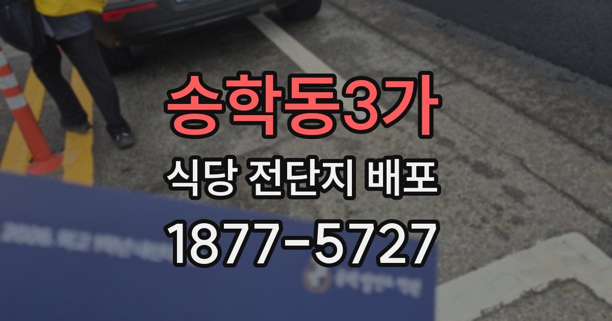 송학동3가 식당 전단지 배포