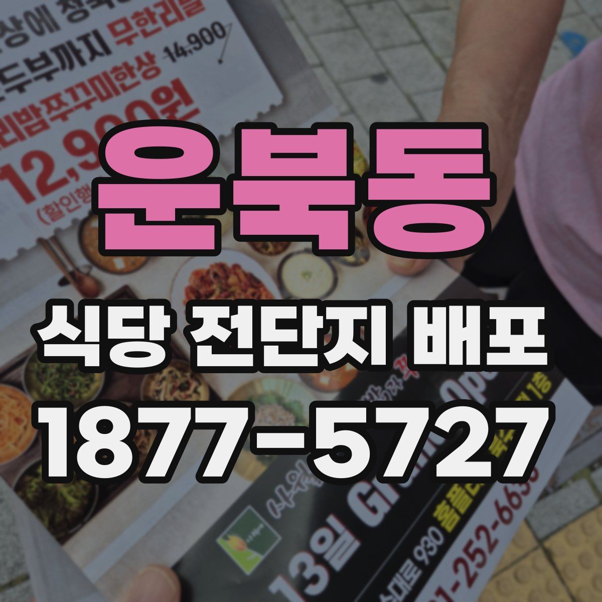 운북동 식당 전단지 배포