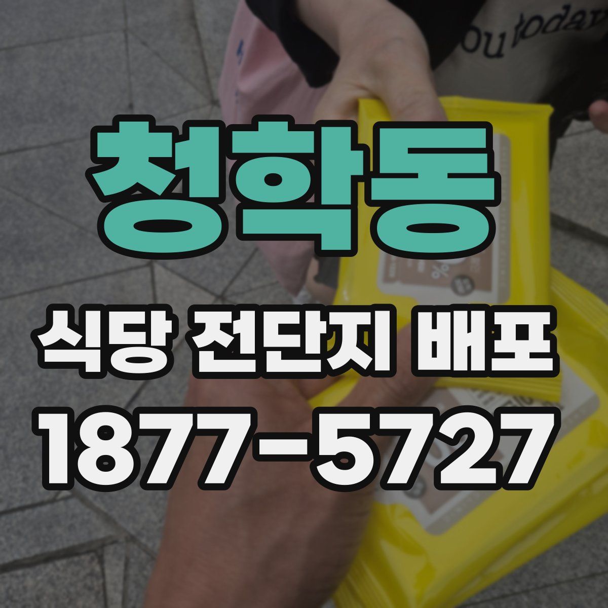 청학동 식당 전단지 배포