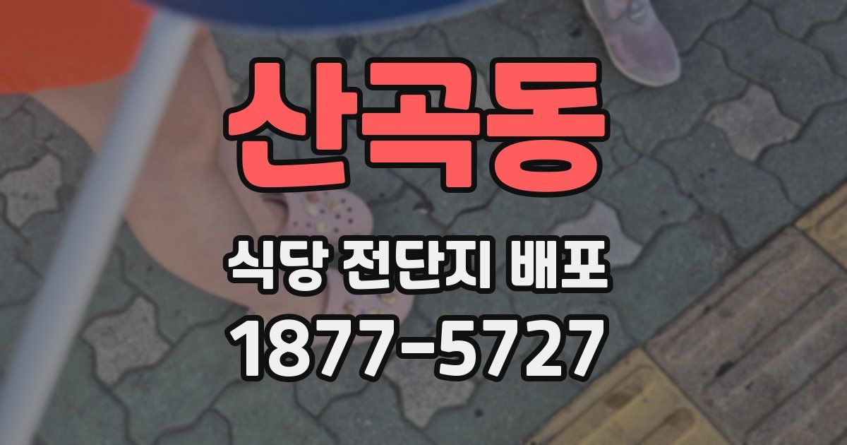산곡동 식당 전단지 배포