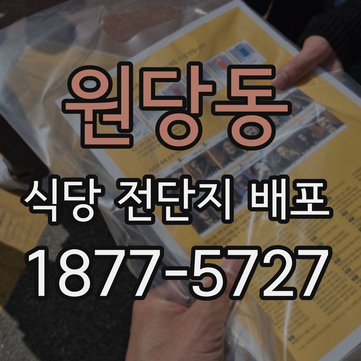 원당동 식당 전단지 배포
