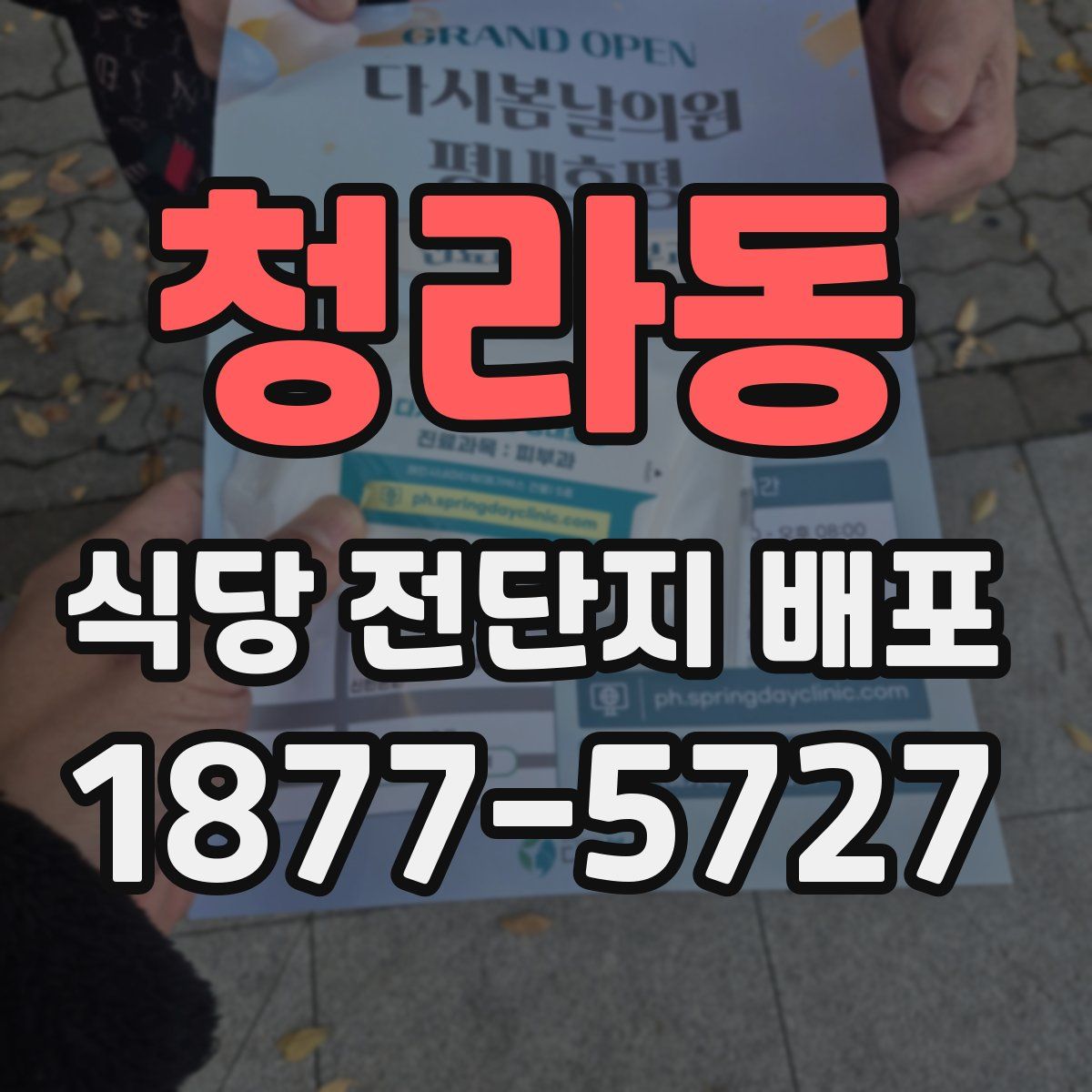 청라동 식당 전단지 배포