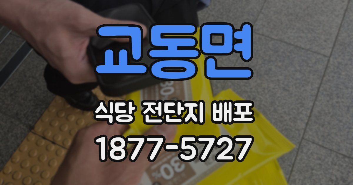 교동면 식당 전단지 배포
