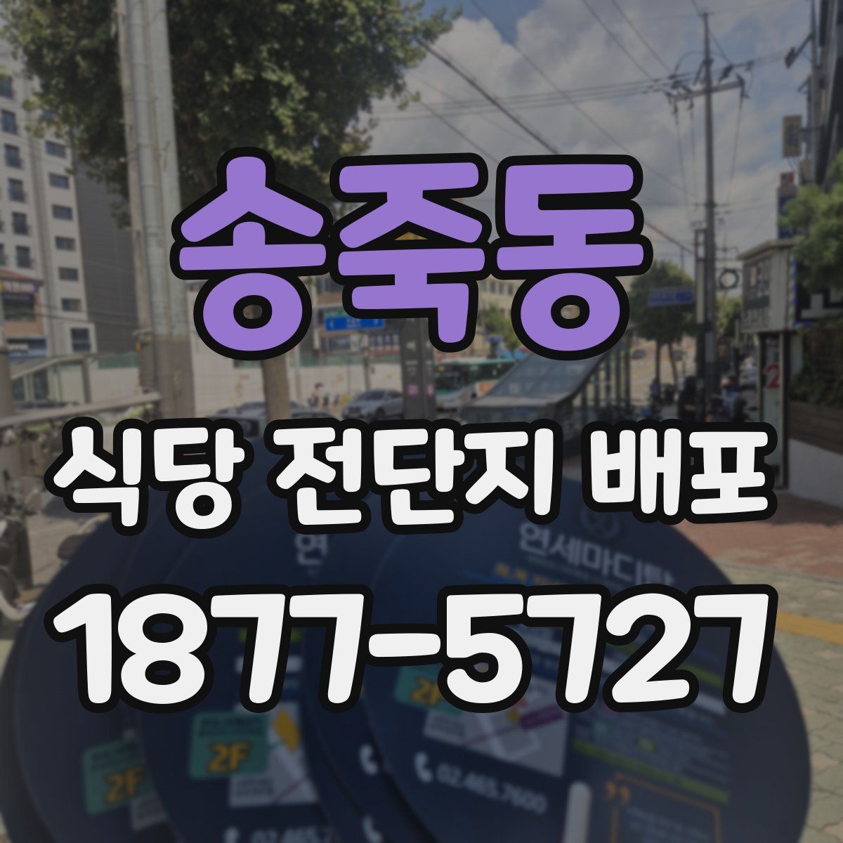 송죽동 식당 전단지 배포