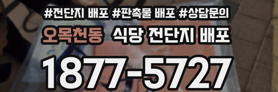 오목천동 식당 전단지 배포
