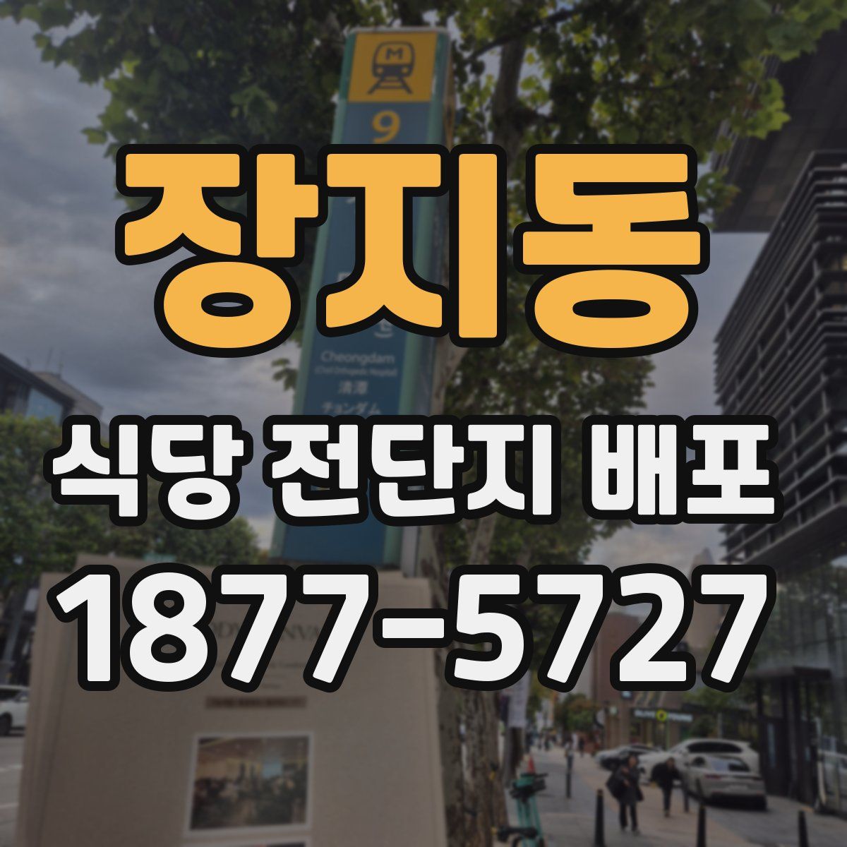 장지동 식당 전단지 배포
