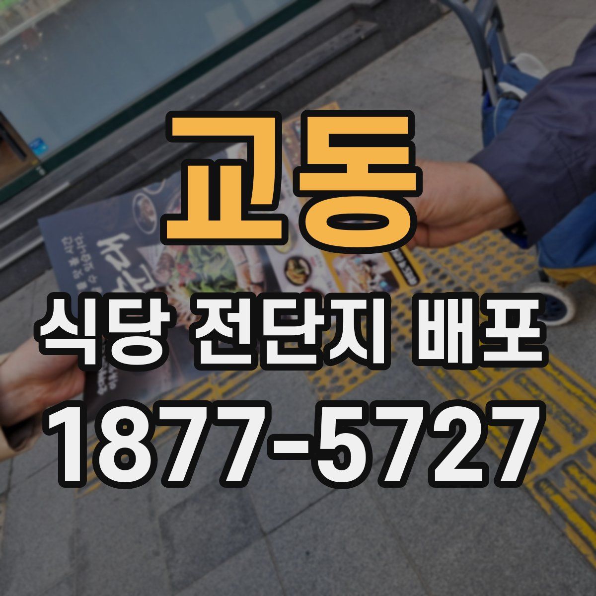 교동 식당 전단지 배포