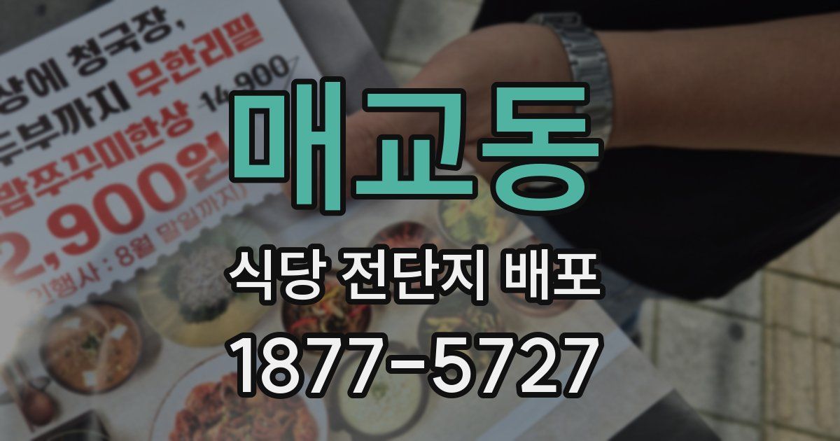 매교동 식당 전단지 배포