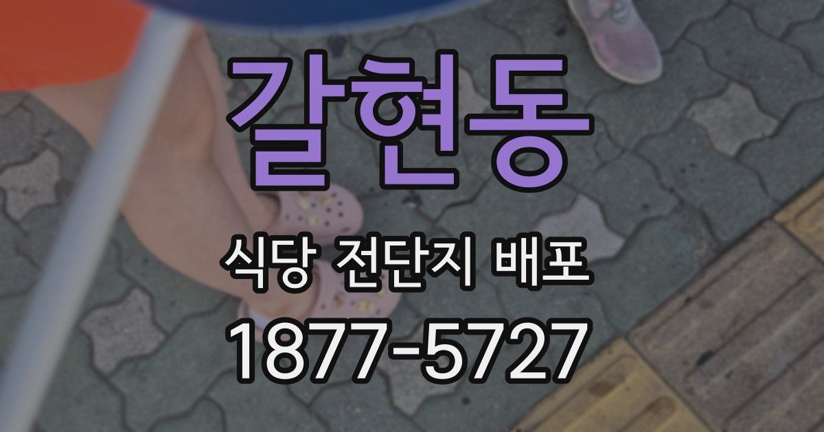 갈현동 식당 전단지 배포