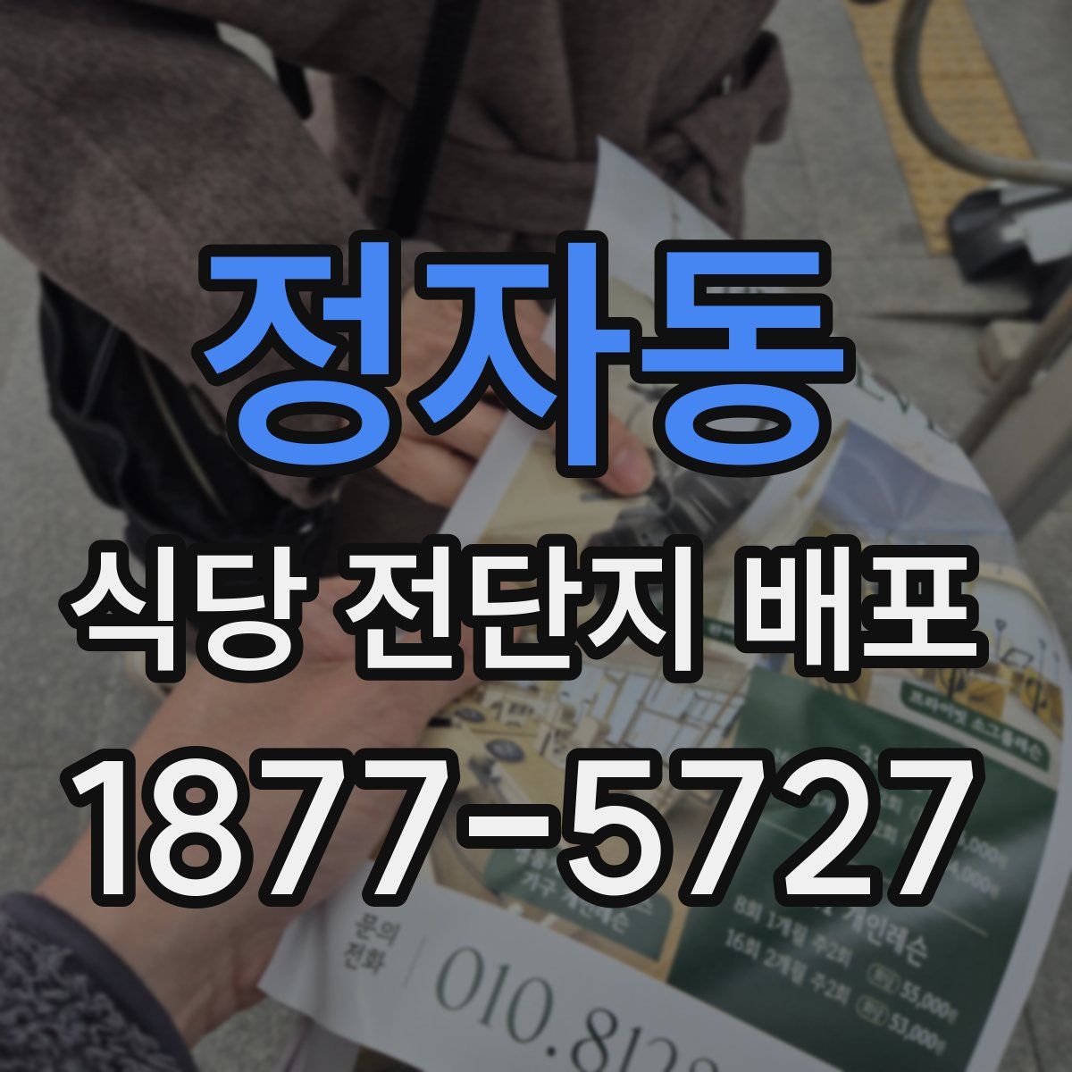 정자동 식당 전단지 배포