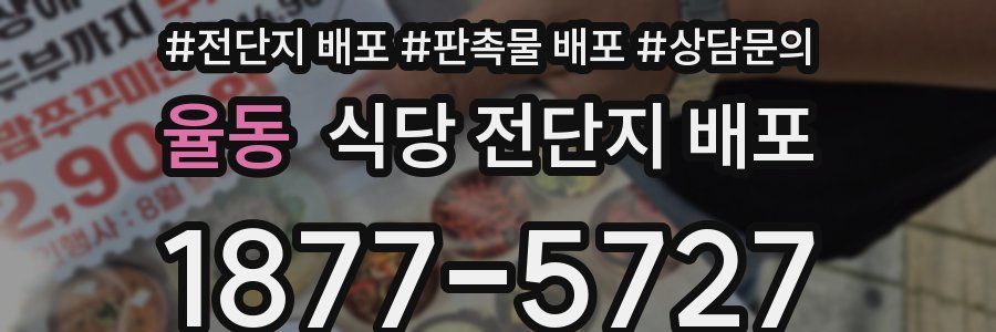 율동 식당 전단지 배포