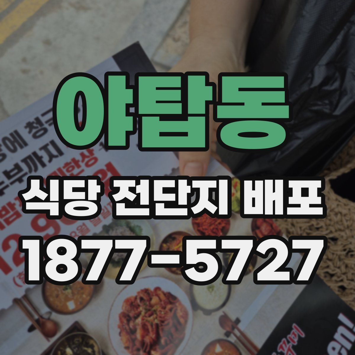 야탑동 식당 전단지 배포