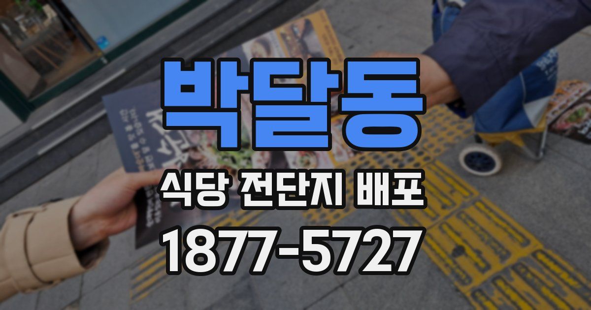 박달동 식당 전단지 배포