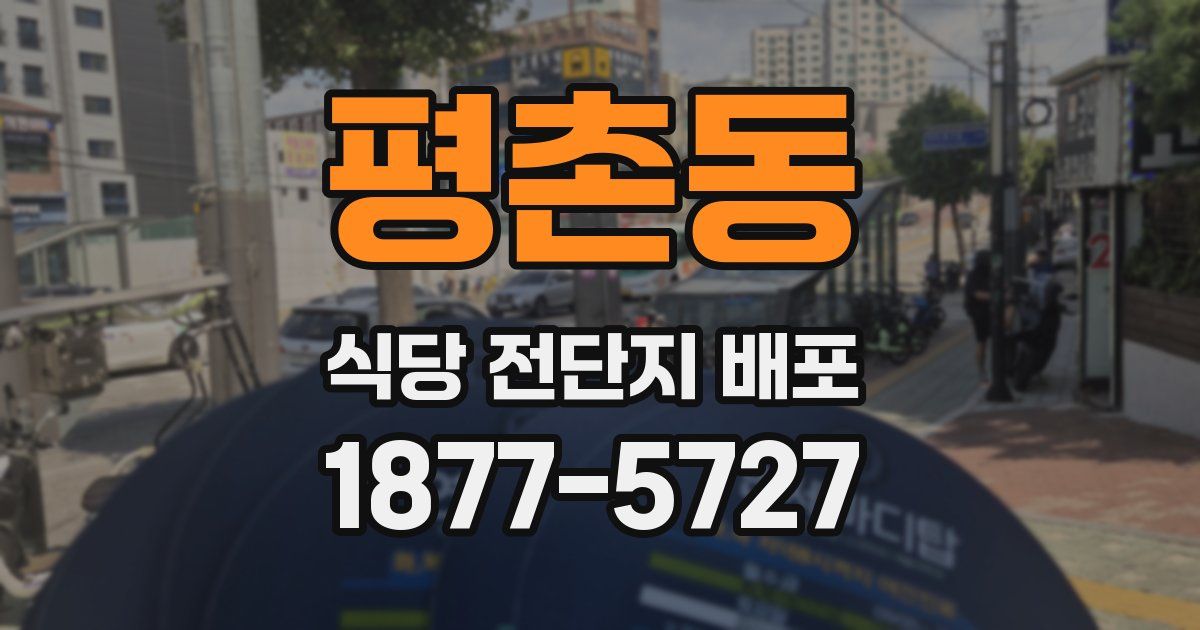 평촌동 식당 전단지 배포