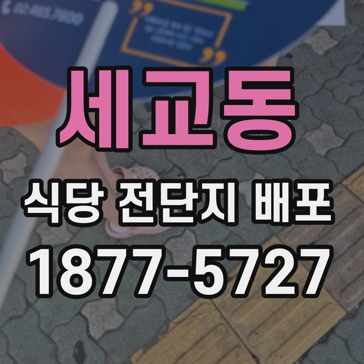 세교동 식당 전단지 배포