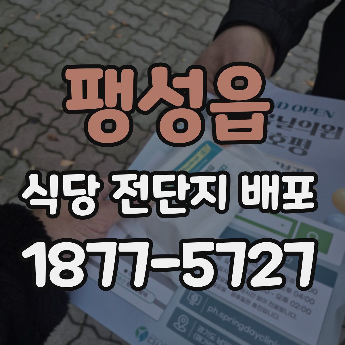 팽성읍 식당 전단지 배포