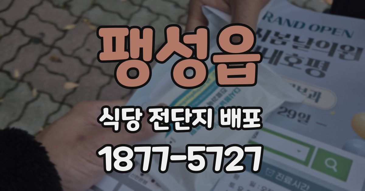 팽성읍 식당 전단지 배포