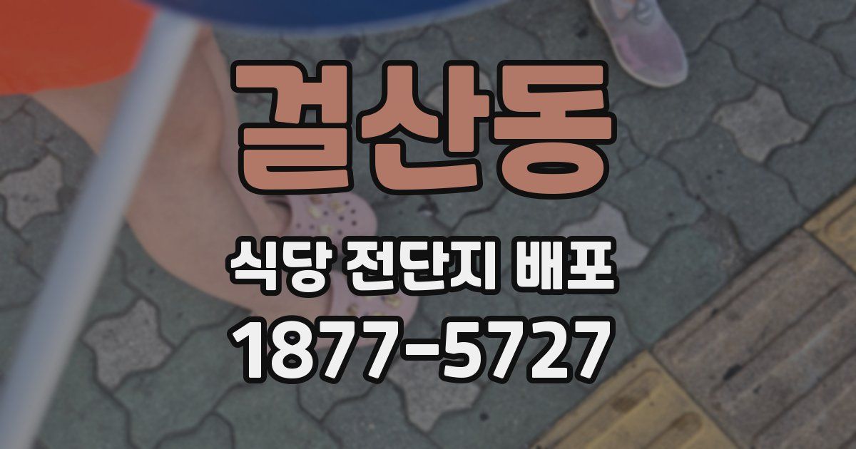 걸산동 식당 전단지 배포