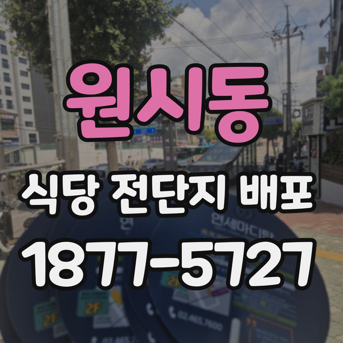 원시동 식당 전단지 배포