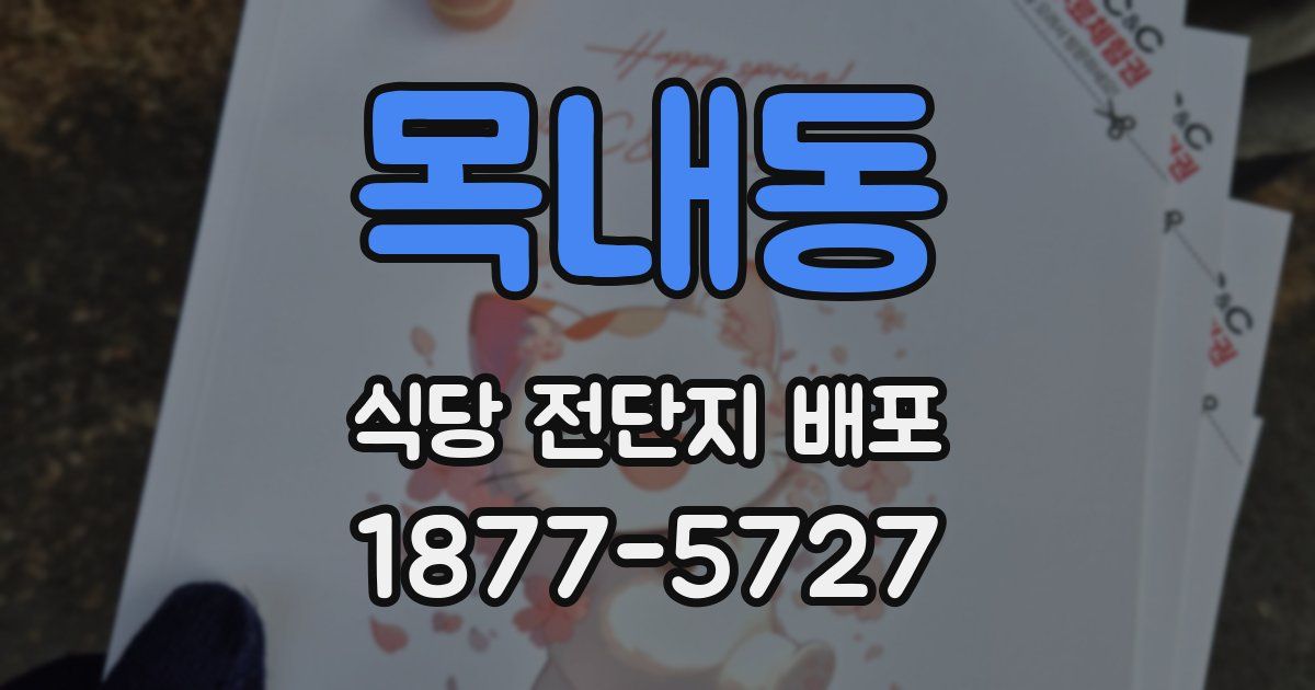목내동 식당 전단지 배포