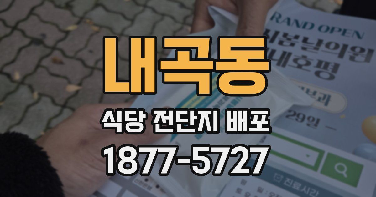 내곡동 식당 전단지 배포