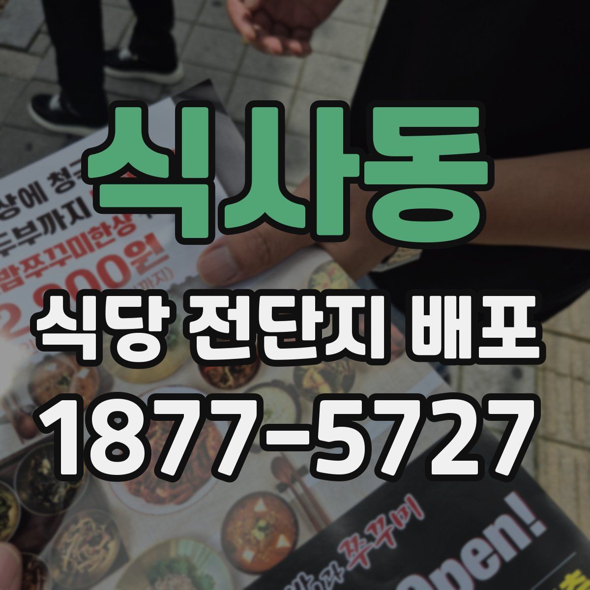 식사동 식당 전단지 배포