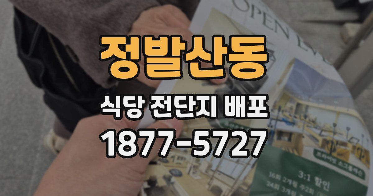 정발산동 식당 전단지 배포