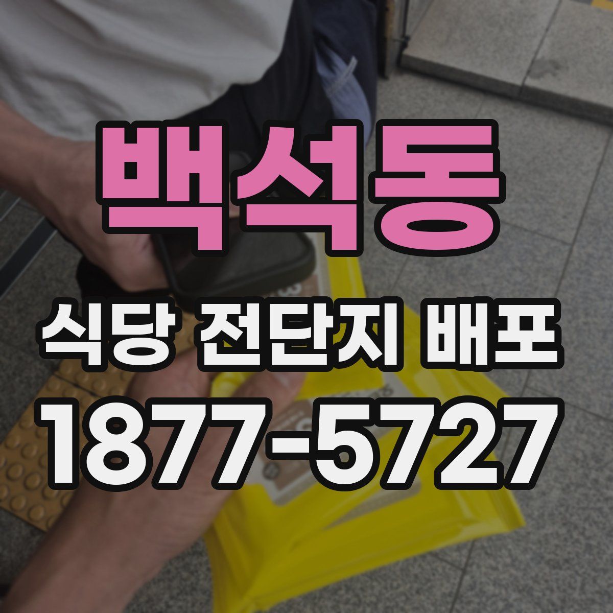 백석동 식당 전단지 배포