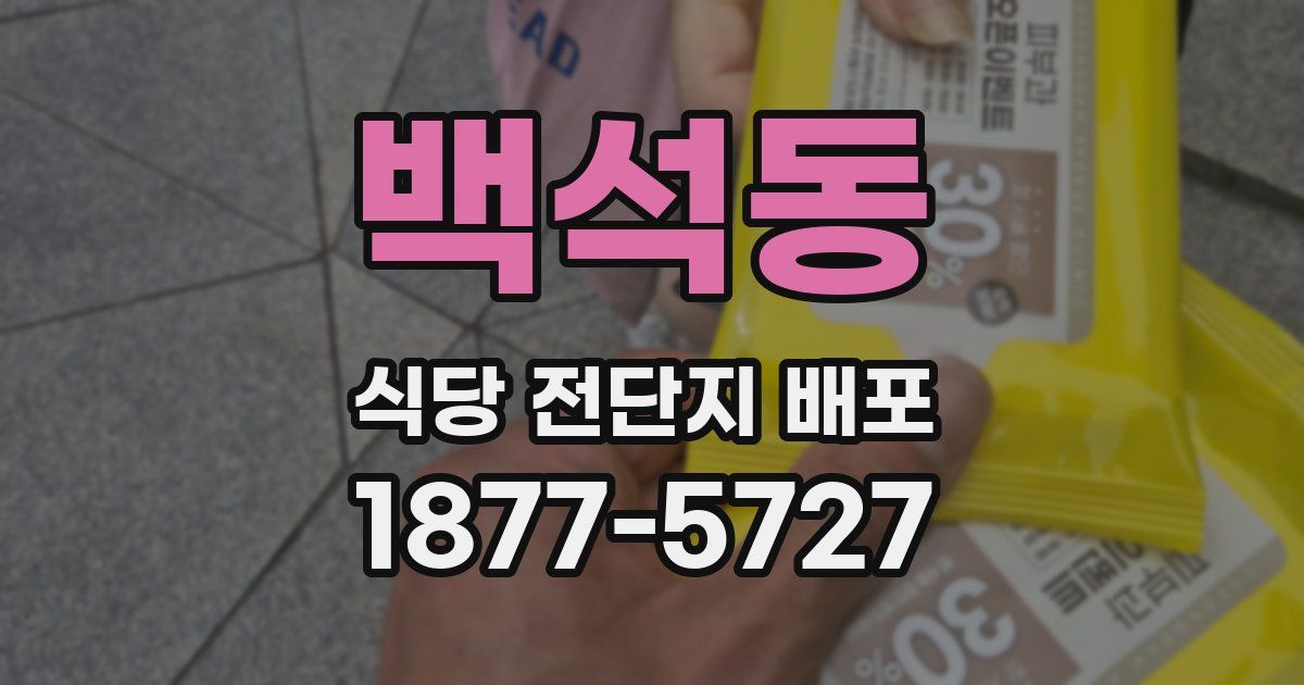 백석동 식당 전단지 배포