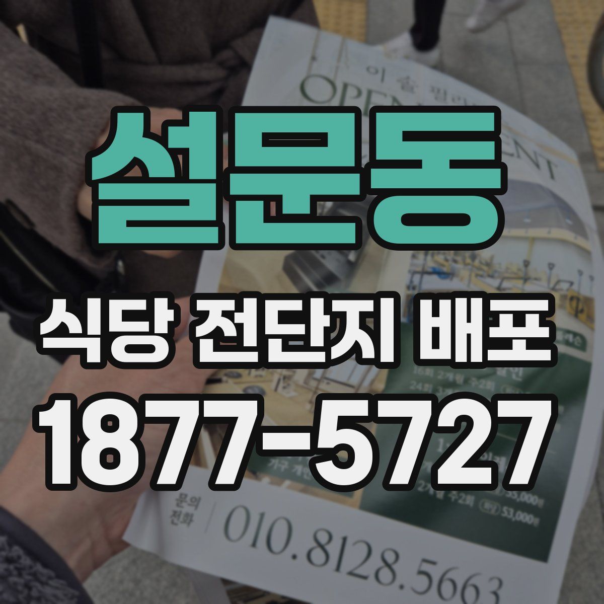 설문동 식당 전단지 배포
