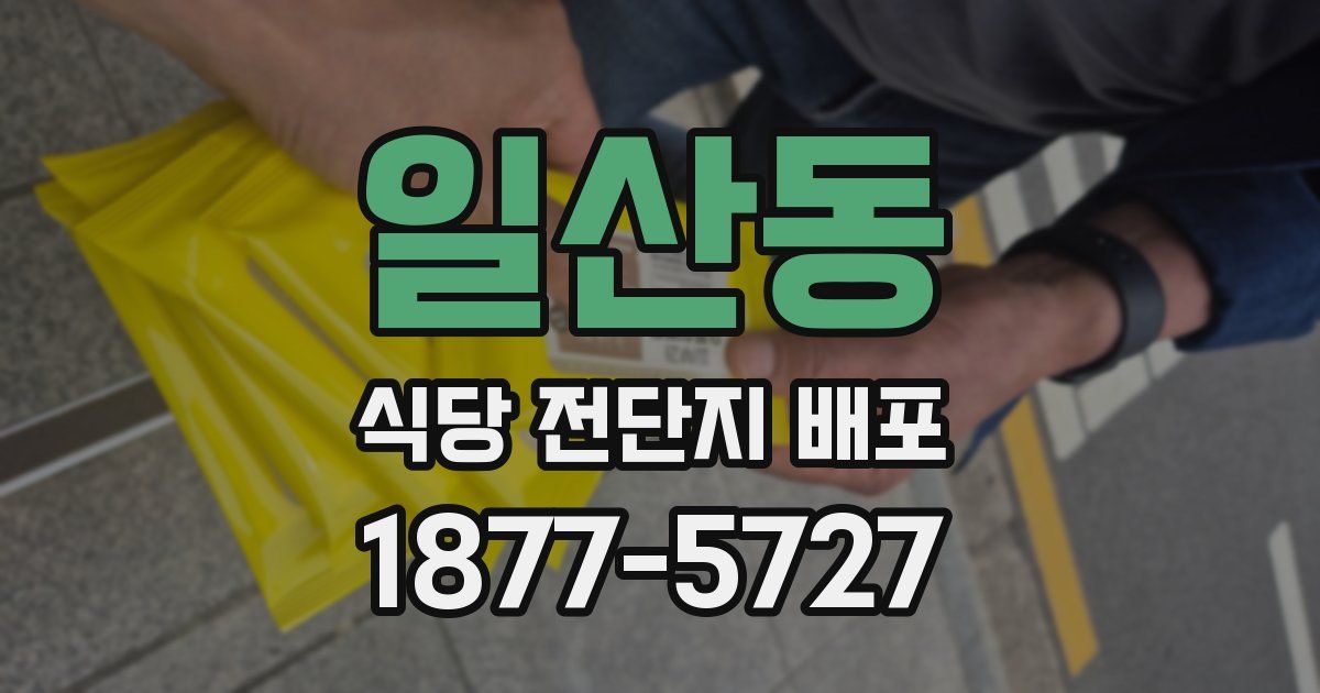 일산동 식당 전단지 배포