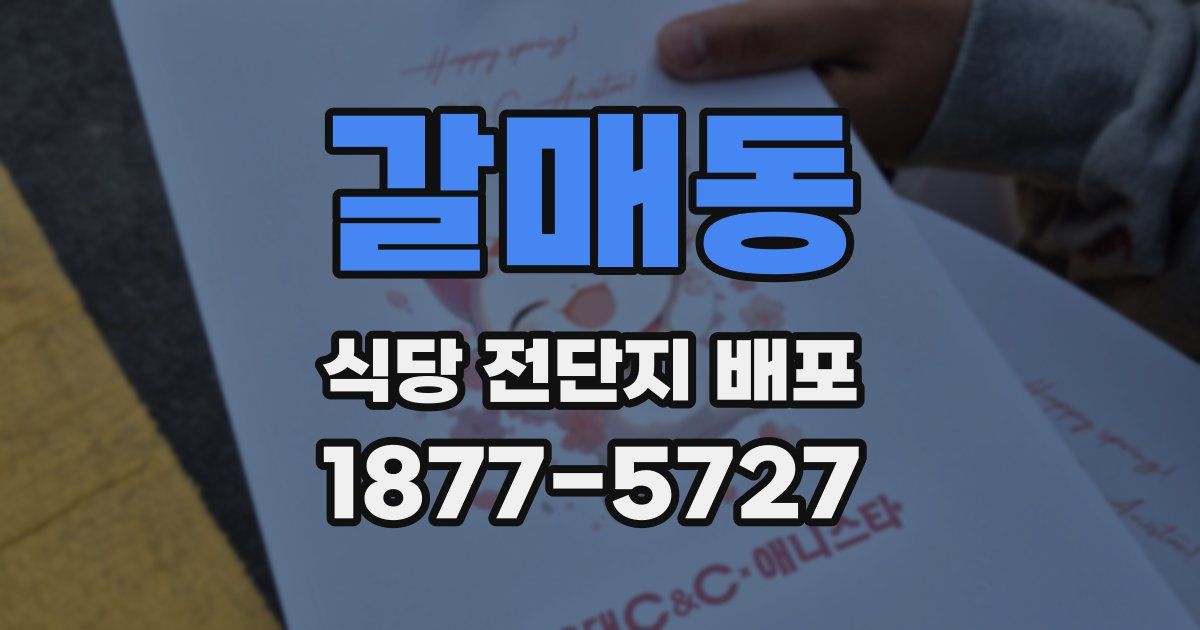 갈매동 식당 전단지 배포