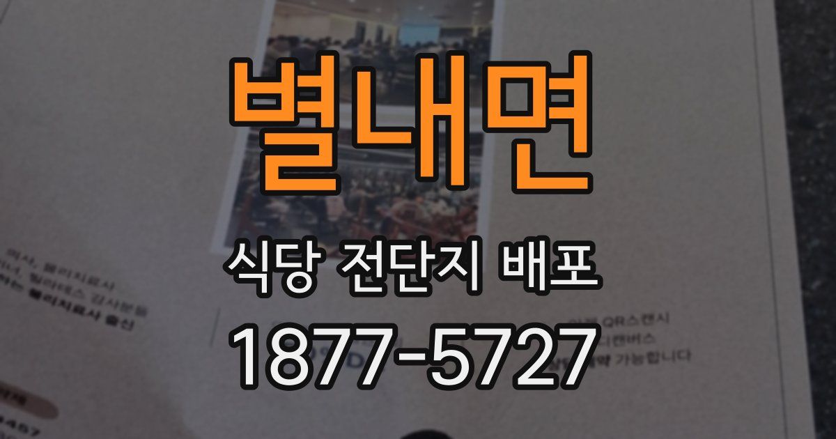 별내면 식당 전단지 배포