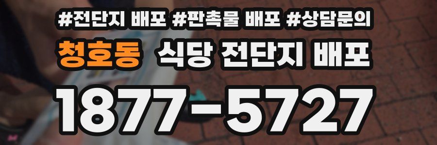 청호동 식당 전단지 배포