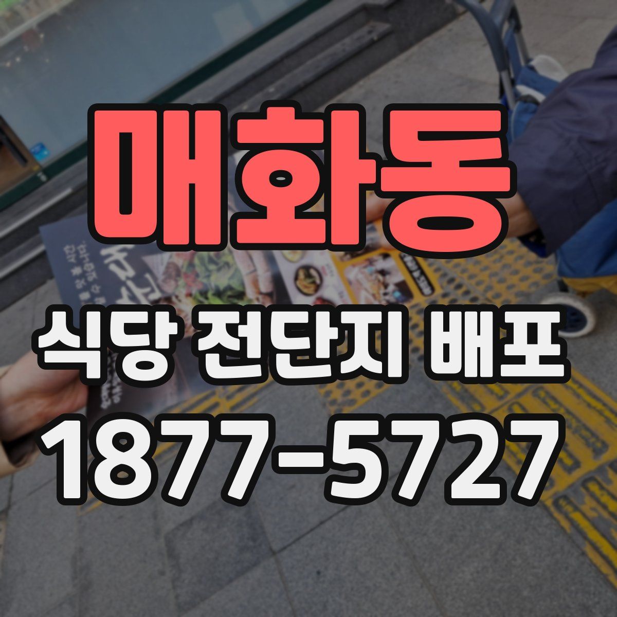 매화동 식당 전단지 배포