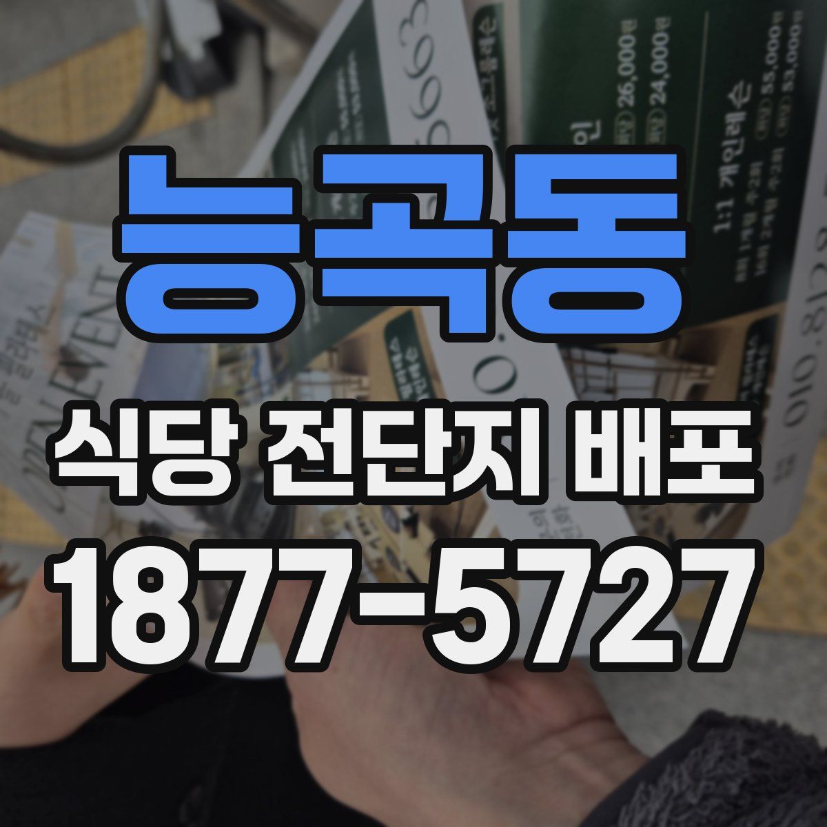 능곡동 식당 전단지 배포