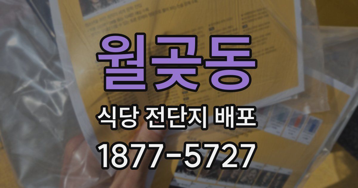 월곶동 식당 전단지 배포