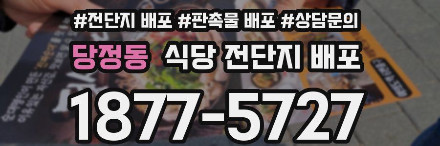 당정동 식당 전단지 배포